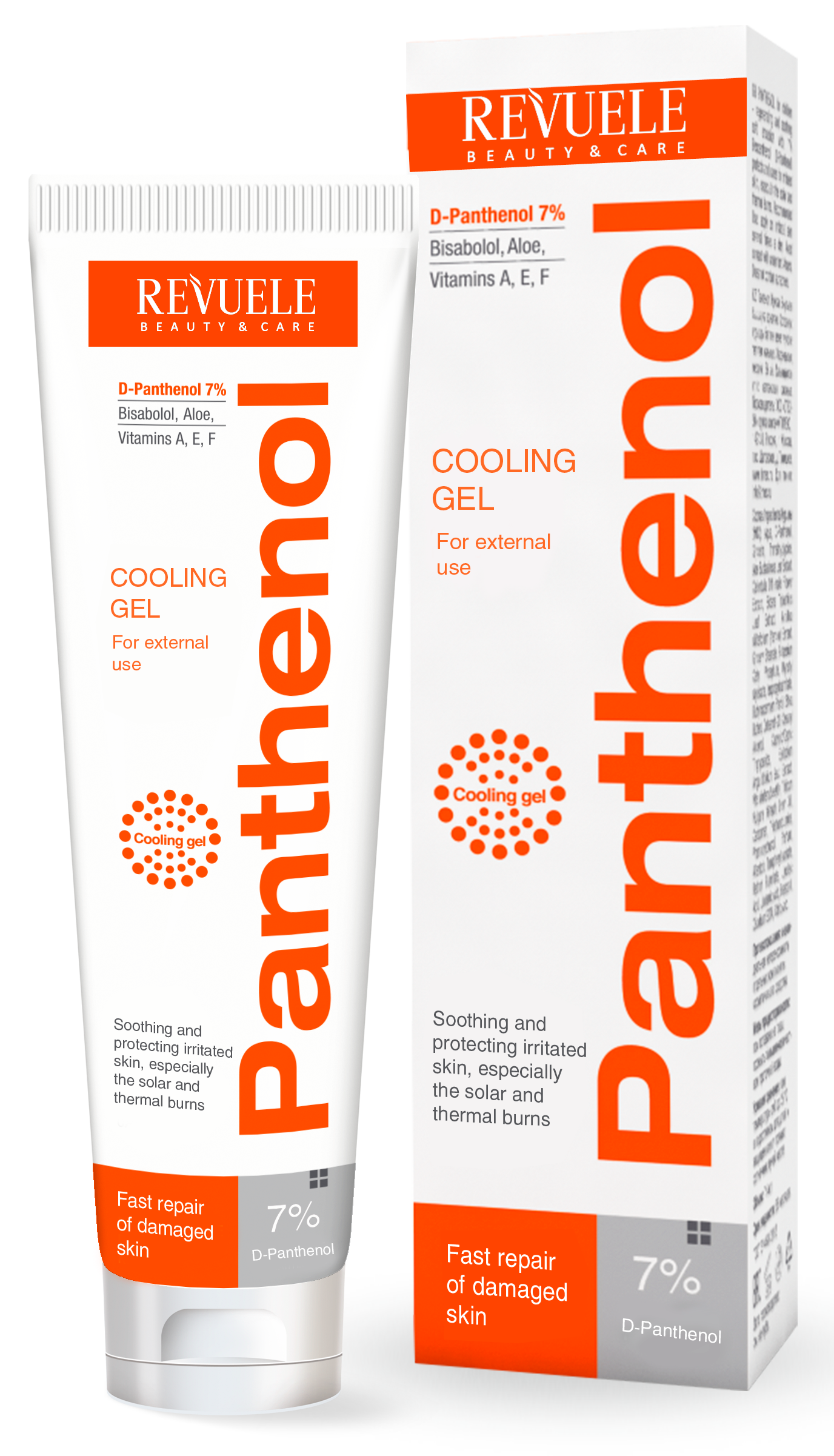 Panthenol Cooling Gel for solar and thermal burns