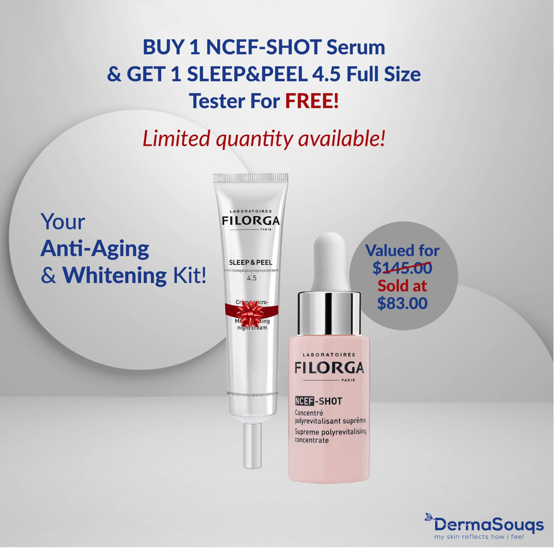 Buy 1 NCEF-SHOT Serum &amp; Get 1 Sleep&amp;Peel 4.5 full size tester for FREE!
